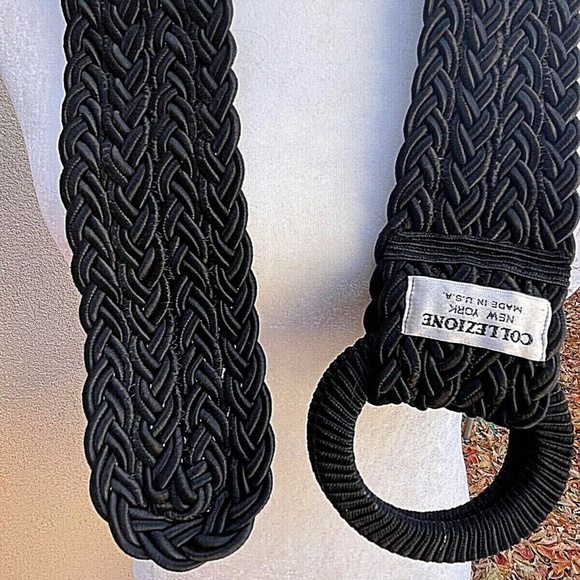 NEW!Juliana Collezione NY Designer Belt Black Braided Style 36 in. Adjustable main image 9